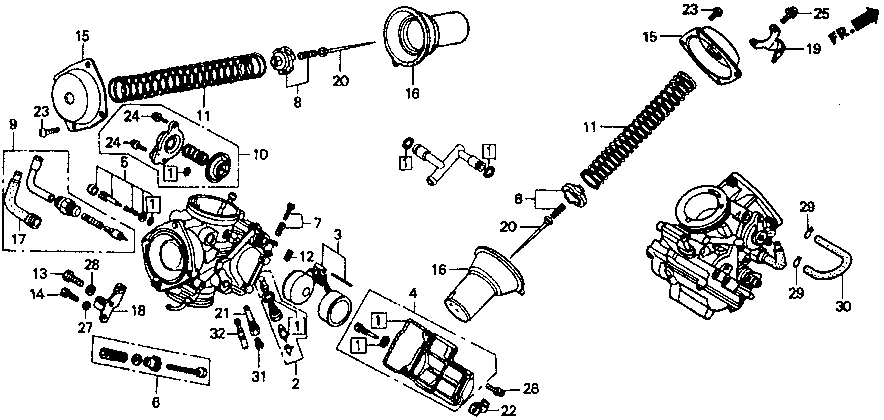 Honda Motorcycle 1986 Oem Parts Diagram For Carburetor Components Partzilla Com