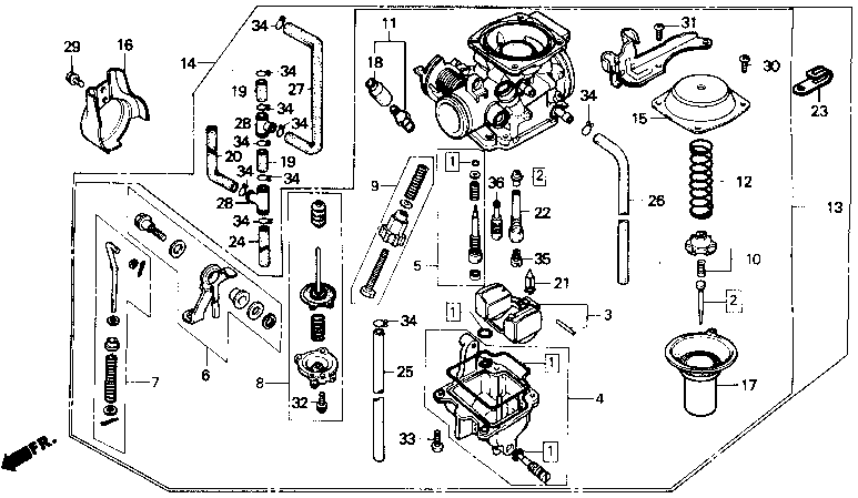 Honda Rebel 250 Carburetor Parts